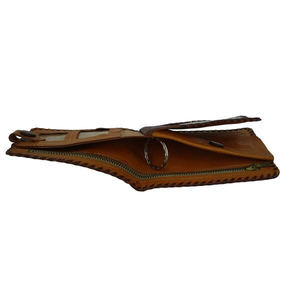 OSLO RADHUSET LIGHT BROWN LEATHER CASH / COIN WALLET 9.75" X 3.75" TORDENSKJOLD - Picture 6 of 7